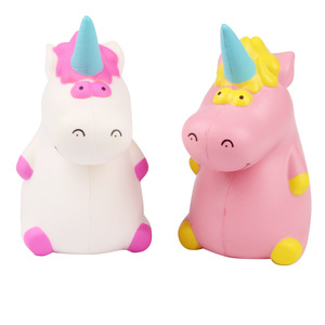 Pu Unicorn Hippo <b>Squishy</b> Toy 2 To 4 Years Unisex Fidget Stress Relief Toy - Product Image 1