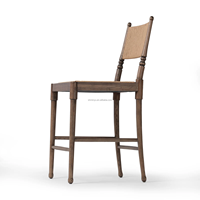 Chaise de salle à manger antique en bois massif de noyer Design Wabi-Sabi avec tabouret de meubles de maison en papier souple