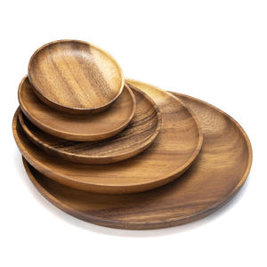 Khuyến mãi nóng: Bộ đĩa gỗ keo dùng cho nhà hàng, bánh ngọt, đồ ăn nhẹ, thịt bò, đĩa gỗ - Product Image 1