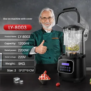 Mesin Slush Komersial Khusus Toko Teh Susu, Peredam Suara, Otomatis Penuh, Pembuat Jus, Penghancur Es, Kapasitas 2L - Product Image 6