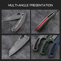 Couteau pliant Bochen New Damascus 2026, 60 HRC, couteau de poche EDC pour l'extérieur avec manche ergonomique coloré pour le camping, vente en gros OEM