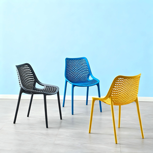 Usine En Gros Moderne En Plastique <span class=keywords><strong>Chaise</strong></span> De Loisirs Grille Creuse <span class=keywords><strong>Chaise</strong></span> Légère Confortable Empilable pour La Maison Et L'usage Commercial - Product Image 5