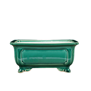 Maceta cuadrada esmaltada hecha a mano, grande, para escritorio, para pino de lengua de pájaro y junipero - Product Image 5