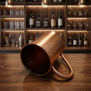 Premium Pure Copper Beer Tankard Mug 16oz Smooth Plain Copper Stein with Handle Wholesale Barware Cocktail <b>Drinkware</b> - Product Image 2