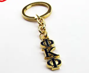 Factory Wholesales Custom Logo Promotional Zinc Alloy Crystal Metal Key Chains Letter Shaped Soft Enamel Custom Keychain