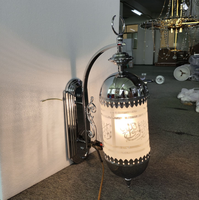 Lampe murale en fer de style islamique arabe dorée personnalisée, décoration de mosquée, lampe pour église