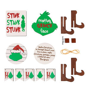 Decorazione natalizia lettere segno ornamenti <span class=keywords><strong>in</strong></span> <span class=keywords><strong>legno</strong></span> decorazione a strati per la casa vassoio decorazioni per la tavola di <span class=keywords><strong>natale</strong></span> decorazione - Product Image 2