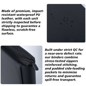 Porte-cartes personnalisé en cuir PU avec fermeture éclair, 9 pochettes pour cartes à collectionner double face, <span class=keywords><strong>album</strong></span> de rangement pour MTG TCG PKM - Product Image 3