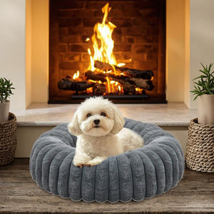 אופנה יוקרה כל העונה עם מיטת קטיפה רכה כרית לחתולים קטנים עם מיטה נשלפת מחצלת קנל ספה תבנית מוצק כלב - Product Image 1