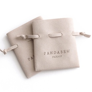 PandaSew Offre Spéciale Mini Pochette Cadeau en Microfibre pour Bijoux, Sac d'Emballage à Cordon, Pochette à Bijoux - Product Image 3