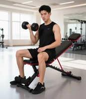 Banc de musculation inclinable et pliable multifonctionnel, banc d'exercice réglable pour la musculation à domicile