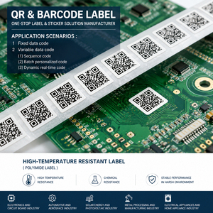 Etiquetas de PI Resistentes a Altas Temperaturas, Etiquetas Adhesivas con Código QR y Código de Barras Personalizadas para Placas de Circuito Impreso y Componentes Electrónicos - Product Image 4