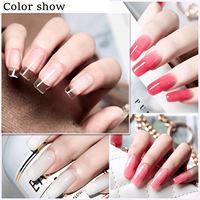 Étiquettes privée pour faux-ongles, 15ml, trempage, Gel épais, acrylique, pour extensions, transparent, dur, vente en gros, pièces
