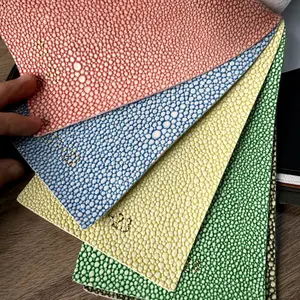 MOQ 5 yard per color luxury wallpaper Stingray leather hide exotic leather genuine fish leather wallets