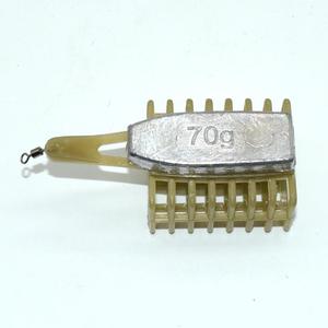 20g 30g 40g 50g 60g 70g 80g 90g 100g <span class=keywords><strong>Méthode</strong></span> d'alimentation de pêche Cage en plastique Mangeoire à poissons avec plomb pivotant Snap Matériel de pêche - Product Image 3