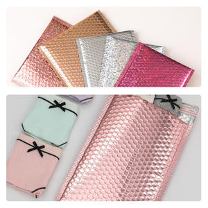 Thickened Colorful Silvery Laser Coating Non-Toxic 0.5 Mil Thick Silk Screen Printed Bubble Bag 25X30+4CM Air Express Beauty Bag - Product Image 5