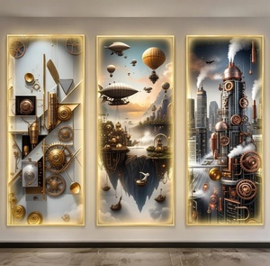 Arte de Parede em Cristal com Luz LED Elegante, Presente para Aniversário, Celebração de Nova Casa, Decoração Única 108 Caracteres - Product Image 4