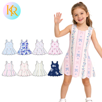Robe de yoga athlétique pour fillettes Kerui, imprimée, sans manches, une pièce, UPF 50+, avec short intégré