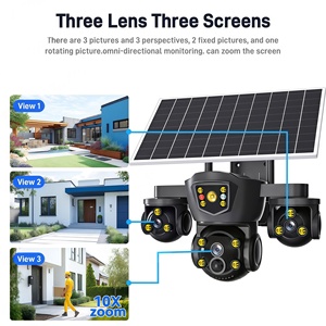 Cámara de Seguridad Tipo Domo con Energía Solar 1080P, CMOS, Tres Lentes, Visión Nocturna, PIR, P2P, IP67, Tarjeta de Memoria, 9MP, Pan-Tilt, Bidireccional, 1 Año - Product Image 4