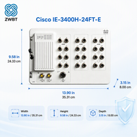 Commutateur Cisco Catalyst IE-3400H-24FT-E, robuste, IP67, 24x FE M12 D-Code, -40°C à 75°C, montage mural, sans ventilateur, Network Essentials