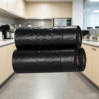 Sacs poubelles en PEHD anti-humidité avec cordon de serrage, jetables, 4-5 gallons, personnalisables pour l'élimination des déchets ménagers