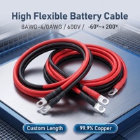 Câble de batterie de qualité marine 2 4 AWG, fils en cuivre étamé, résistant à la corrosion, câble en silicone pour bateau, yacht, moteur de pêche à la traîne, UPS 600V