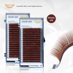 Extensions de cils individuelles personnalisées de 0,15 mm d'épaisseur, couleur arc-en-ciel vibrante, douces, OEM, marque privée, nouvelle qualité supérieure, courbure CC, longues et naturelles - Product Image 3