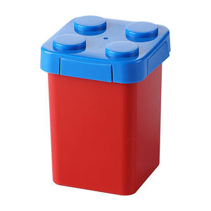 Contenedor de Alimentos Creativo con Bloques de Construcción, Rectangular, con Tapa de Clip, Apilable, Caja para Snacks, Material PP, para Fiestas, Diseño de Color Sólido - Product Image 4