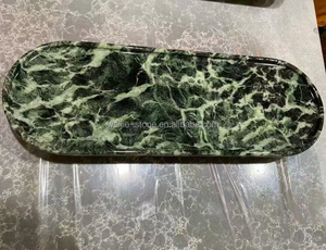 Moderne Calacatta Viola Marbre Ovale <span class=keywords><strong>Plateau</strong></span> <span class=keywords><strong>Bougie</strong></span> Bijoux Stockage Fruits Snack Assiette Table Affichage Hôtel Fête <span class=keywords><strong>Décoration</strong></span> de La Maison - Product Image 6
