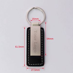 Factory Wholesale Luxury Customizable Logo PU <b>Leather</b> <b>Keychain</b> Carabiner Keyring Metal Accessories for Car Brand Promotional - Product Image 5