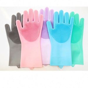 Gants de cuisine personnalisés en silicone résistant à la chaleur, imperméables, pour le nettoyage des animaux domestiques, gants de vaisselle réutilisables - Product Image 5