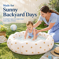 Piscine gonflable pour bébé, piscine portable pour bébés et tout-petits de 0 à 3 ans, filles et garçons, intérieur et extérieur