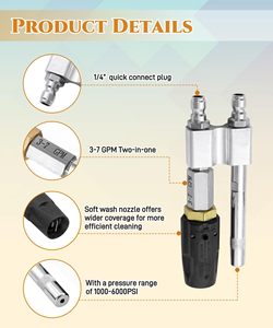 Ugello regolabile a valle M5 a spirale 2-in-1 idropulitrice ad alta pressione a lungo raggio ugello di lavaggio per idropulitrice - Product Image 2