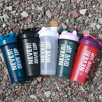 Bouteille Shaker à Protéines de 600 ml pour Gym et Fitness, Gobelet Mélangeur Personnalisé avec Impression de Logo