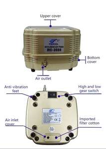 Periha MC-3000 Ma-<span class=keywords><strong>1000</strong></span> Ma-2000 <span class=keywords><strong>Aquarium</strong></span> Ultrastille Air Grote Pomp Ma Serie 7.5W 0.022Mpa 16L/Min Voor Grote <span class=keywords><strong>Aquarium</strong></span> Fish Tank - Product Image 6