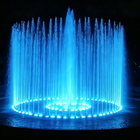Fontaine musicale dansante City Plaza, design personnalisé de forme d'eau, jet d'eau avec éclairage LED RGB, système complet
