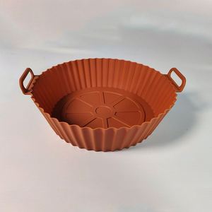 Reusable 8 Inch 16 cm Food Safe Ceramic Coated Eco-Friendly Silicone <b>Air</b> <b>Fryer</b> Pot Basket <b>Liner</b> - Product Image 5