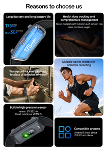 Pulsera Inteligente Yesido BT5.4 Deportiva con Monitorización de Salud, Resistente al Agua, Sensor de Alta Precisión Integrado, 175mAh, Sin Pantalla, IO45 - Product Image 3