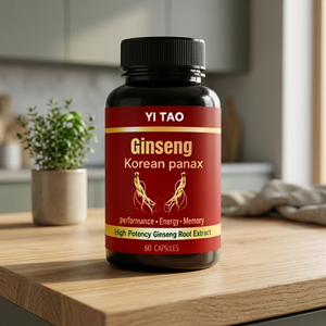 Premium Korean Panax Ginseng Supplement Supports Vitality, Focus & <b>Physical</b> Performance, 60 Capsules - Product Image 1