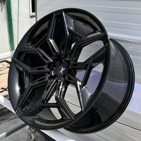 Jantes forgées monobloc VeroX 1 pièce, noir brillant, multi-rayons creux, 18-22 pouces pour BMW M2 M3 M4 Mercedes C63 Audi RS4 RS5