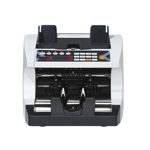 Venta al por mayor de detector de billetes vertical de alta velocidad de gama alta de dólar estadounidense Euro <span class=keywords><strong>RMB</strong></span> yenes y contadores de billetes fabricados - Product Image 1