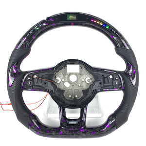 Volant de direction personnalisé en cuir semi-synthétique et fibre de carbone, accessoires de voiture pour VW Volkswagen <span class=keywords><strong>Golf</strong></span> R 5 <span class=keywords><strong>6</strong></span> 7 MK5 MK6 MK7 <span class=keywords><strong>Gti</strong></span> Passat CC - Product Image 4