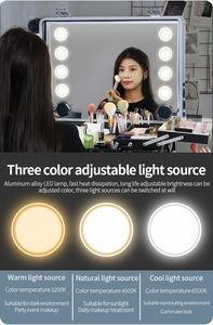 OBOX กล่องแต่งหน้าทันสมัย ทนไฟ พร้อมโครงอะลูมิเนียมอัลลอยด์ - ฟังเพลงผ่านบลูทูธ, ปรับแสงได้, ขาตั้งพับเก็บได้, ความจุขนาดใหญ่ - Product Image 4