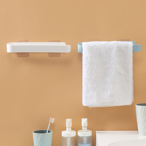 Multi Functional Wall Mounted Shoe Rack For Bathroom Storage With Adhesive Installation Durable Design Rectangle Shape Blue - Product Image 3