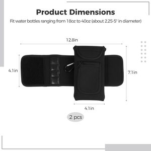 Porte-bouteilles magnétiques, sacs de sport, pochettes pour bouteilles d'eau, manchons pour gobelets avec poches accessoires pour téléphones, clés, cartes - Product Image 3