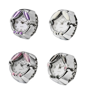 Modieus ringhorloge, eenvoudig ontwerp, kast van roestvrij staal, mini quartz vingerhorloge, unisex, dagelijks gebruik - Product Image 2