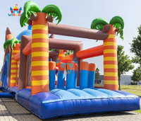Toboggan gonflable à obstacles en forme de requin, en PVC, respectueux de l'environnement, pour jeux aquatiques pour enfants, usage commercial, fêtes en plein air, course, jeu d'amusement