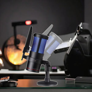 Microphone professionnel de Studio à condensateur de type C pour l'enregistrement de podcasting en streaming <span class=keywords><strong>Youtube</strong></span> matériau métallique antibruit filaire - Product Image 4