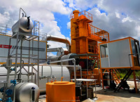 Centrale de mélange d'asphalte mobile haute capacité 100t/h 120t/h, respectueuse de l'environnement, avec moteur, contrôle PLC et faible coût d'entretien