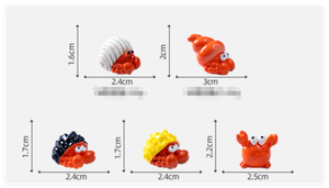2026 Trend ing Kids Miniatur Cartoon Harz Krabben Figuren Meer Sand Ozean Tier Strand Landschaft See stück Ornamente Diy Terrarium - Product Image 2